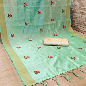 green-festive-wear-floral-embroidered-manipuri-silk-saree-with-tassels-106577