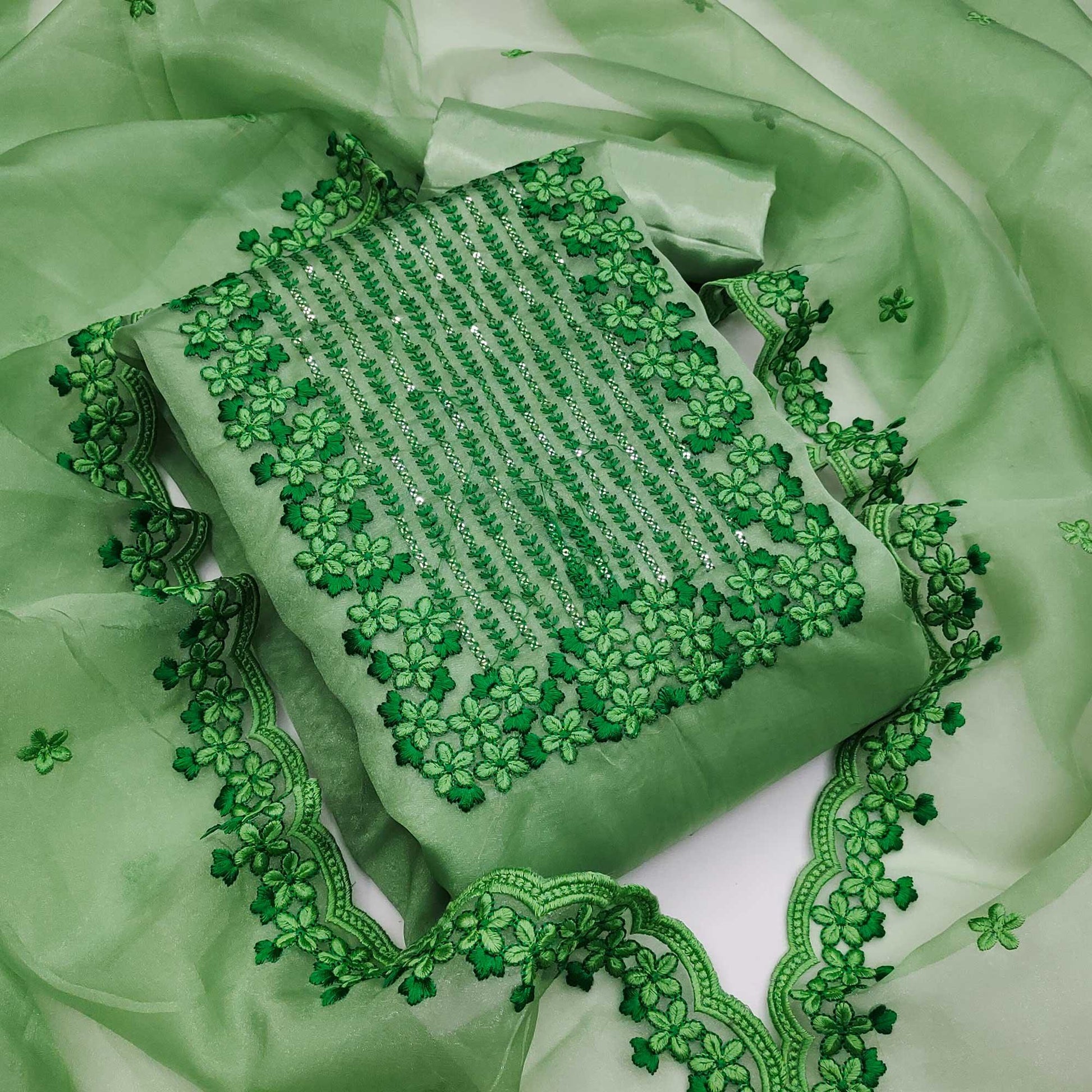 green-festive-wear-floral-embroidered-organza-dress-material-125854