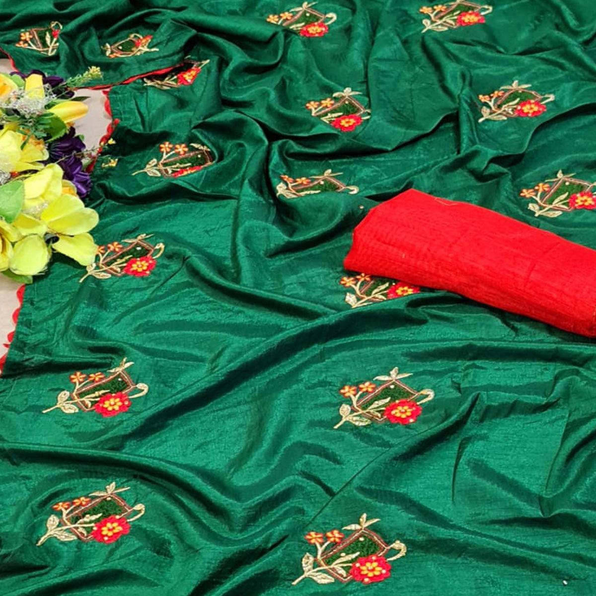 green-festive-wear-floral-embroidered-with-diamond-dola-silk-saree-128188