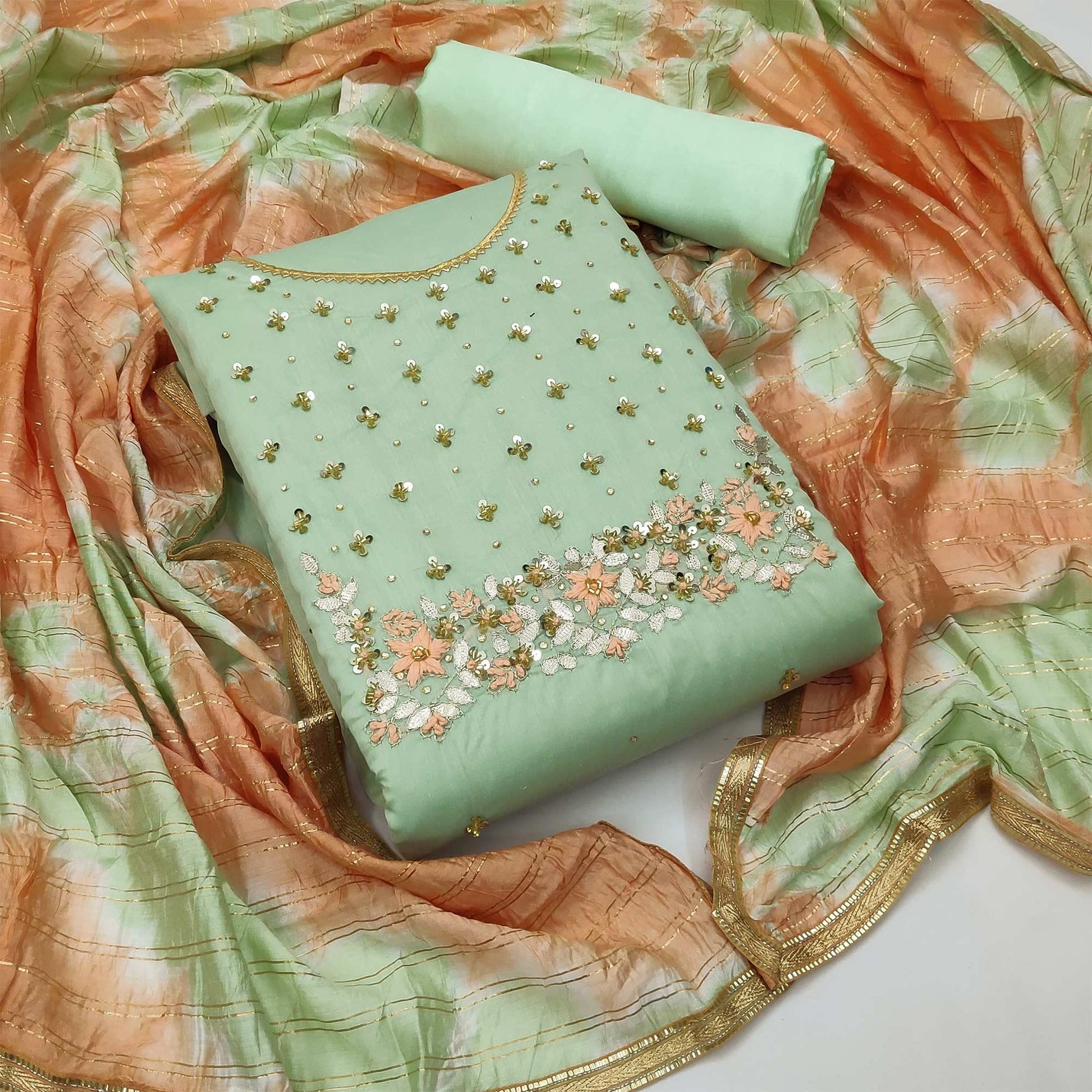 green-festive-wear-floral-handwork-modal-chanderi-dress-material-114944