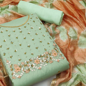 green-festive-wear-floral-handwork-modal-chanderi-dress-material-114944