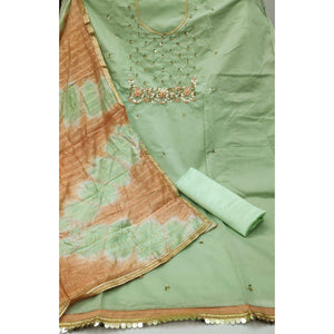green-festive-wear-floral-handwork-modal-chanderi-dress-material-114944