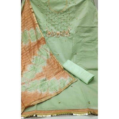 green-festive-wear-floral-handwork-modal-chanderi-dress-material-114944