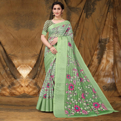 green-festive-wear-floral-printed-art-silk-saree-141939