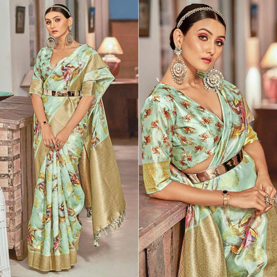 green-festive-wear-floral-printed-with-woven-with-woven-jacquard-saree-142267