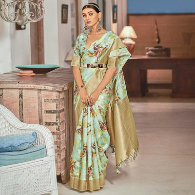 green-festive-wear-floral-printed-with-woven-with-woven-jacquard-saree-142267