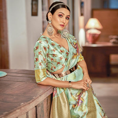 green-festive-wear-floral-printed-with-woven-with-woven-jacquard-saree-142267