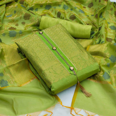 green-festive-wear-floral-woven-banarasi-jacquard-dress-material-123289