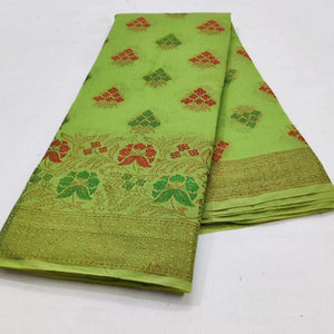 green-festive-wear-floral-woven-cotton-saree-with-meena-butta-pallu-106278