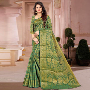 green-festive-wear-floral-woven-kanjeevaram-silk-saree-129753