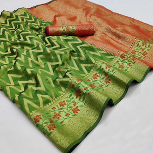 green-festive-wear-floral-woven-silk-saree-141077