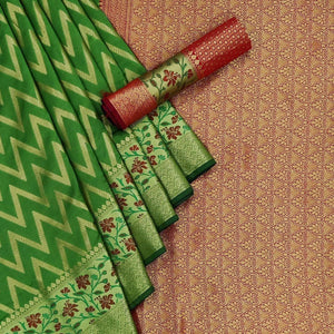 green-festive-wear-floral-woven-silk-saree-141077