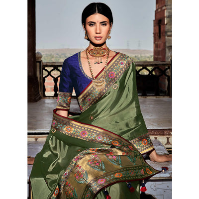 green-festive-wear-floral-woven-silk-saree-121640