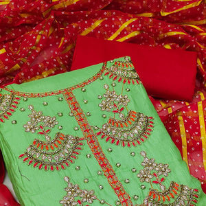 green-festive-wear-gota-with-embellished-handwrok-cotton-dress-material-135712