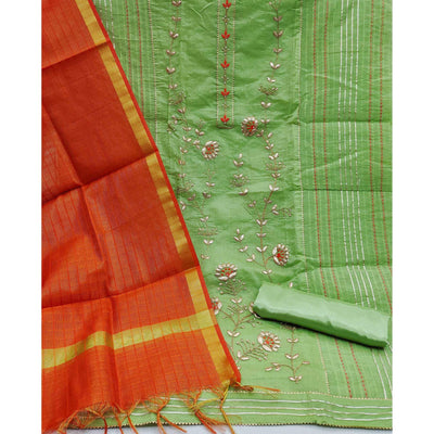 green-festive-wear-hand-butta-work-modal-chanderi-dress-material-126785
