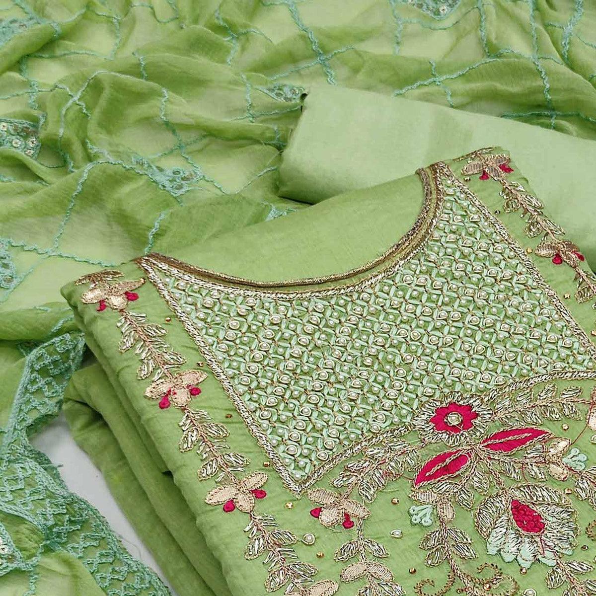 green-festive-wear-hand-work-modal-chanderi-dress-material-126795