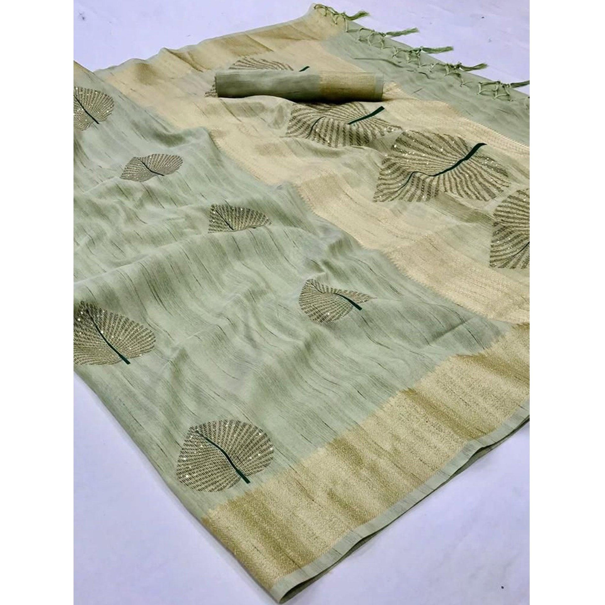 green-festive-wear-handloom-sequence-silk-saree-134160