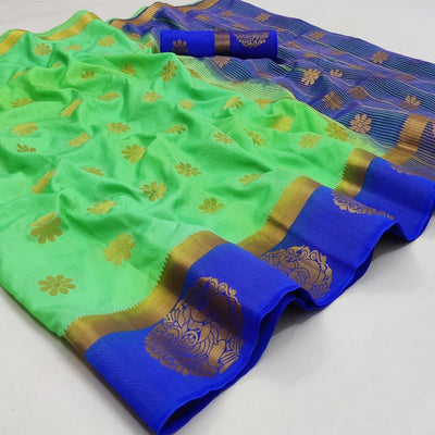 green-festive-wear-jacquard-border-soft-silk-saree-128384