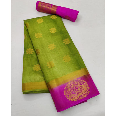 green-festive-wear-jacquard-border-soft-silk-saree-128386