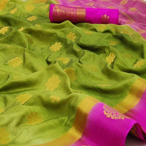 green-festive-wear-jacquard-border-soft-silk-saree-128386