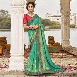 green-festive-wear-jari-work-silk-saree-137649