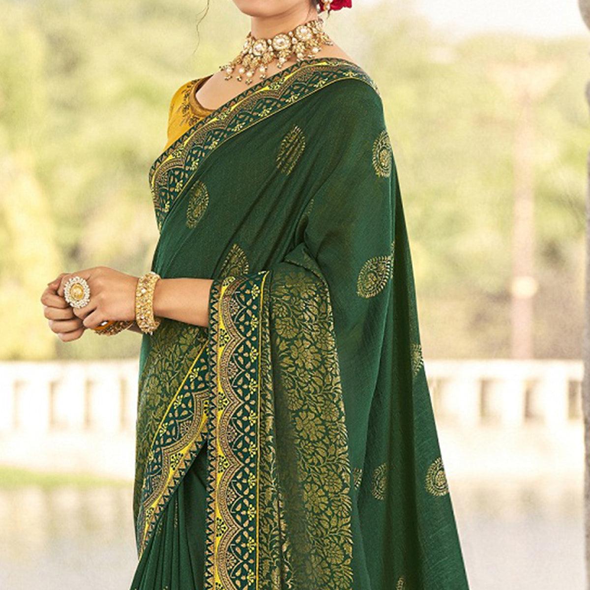 green-festive-wear-jari-work-silk-saree-137647