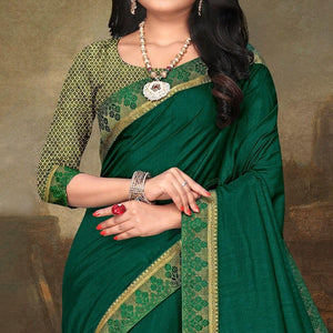 green-festive-wear-lace-work-silk-saree-141324