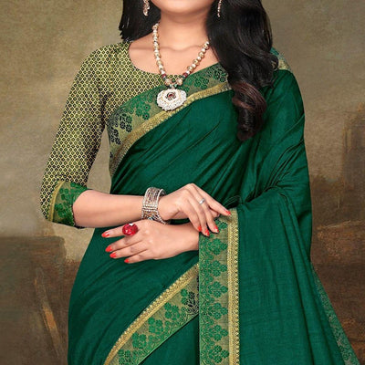 green-festive-wear-lace-work-silk-saree-141324