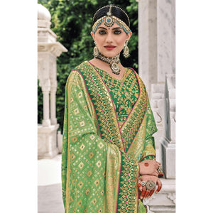 green-festive-wear-plain-hand-work-pure-silk-saree-127309