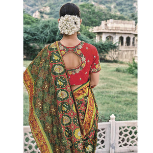 green-festive-wear-plain-hand-work-pure-silk-saree-127303
