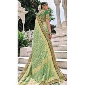 green-festive-wear-plain-hand-work-pure-silk-saree-127309