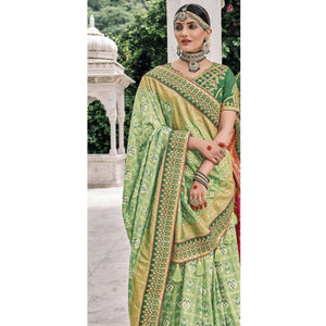 green-festive-wear-plain-hand-work-pure-silk-saree-127309