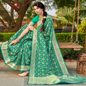 green-festive-wear-printed-banarasi-soft-silk-saree-137520