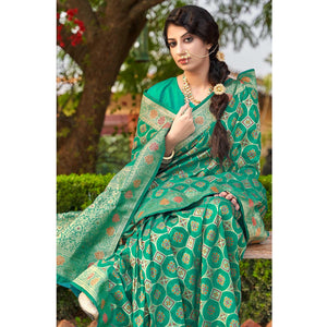 green-festive-wear-printed-banarasi-soft-silk-saree-137520