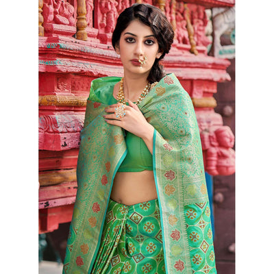 green-festive-wear-printed-banarasi-soft-silk-saree-137514