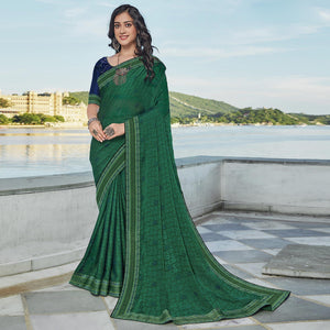 green-festive-wear-printed-brasso-saree-139329