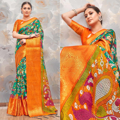 green-festive-wear-printed-cotton-silk-saree-139868