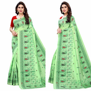 green-festive-wear-printed-cotton-silk-saree-141825