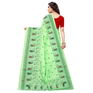 green-festive-wear-printed-cotton-silk-saree-141825