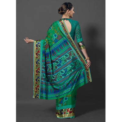 green-festive-wear-printed-dhakai-silk-saree-126467