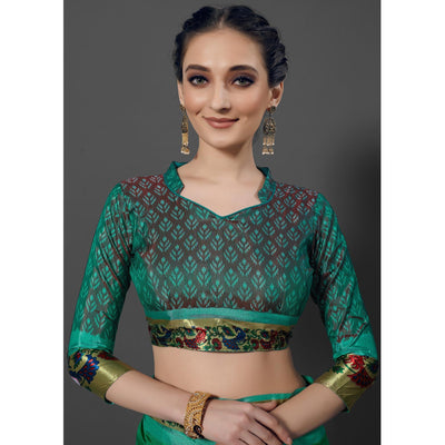 green-festive-wear-printed-dhakai-silk-saree-126467