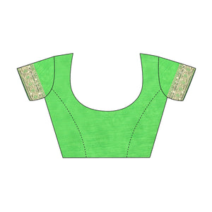 green-festive-wear-printed-georgette-saree-123814