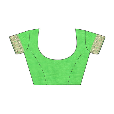 green-festive-wear-printed-georgette-saree-123814