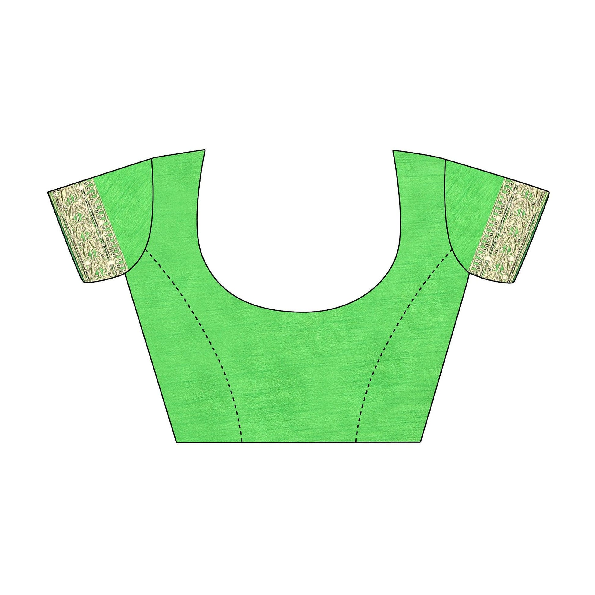 green-festive-wear-printed-georgette-saree-123814