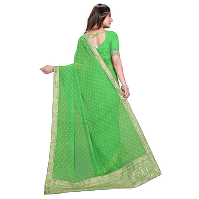green-festive-wear-printed-georgette-saree-123814