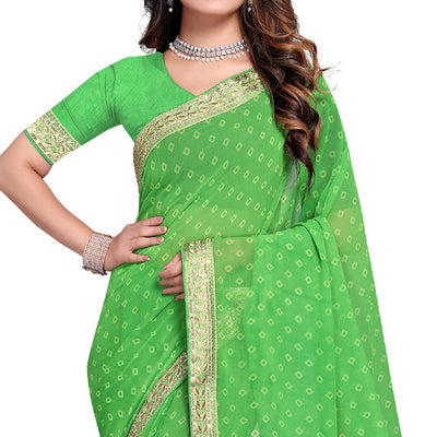 green-festive-wear-printed-georgette-saree-123814