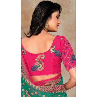 green-partywear-printed-organza-brasso-saree-131978