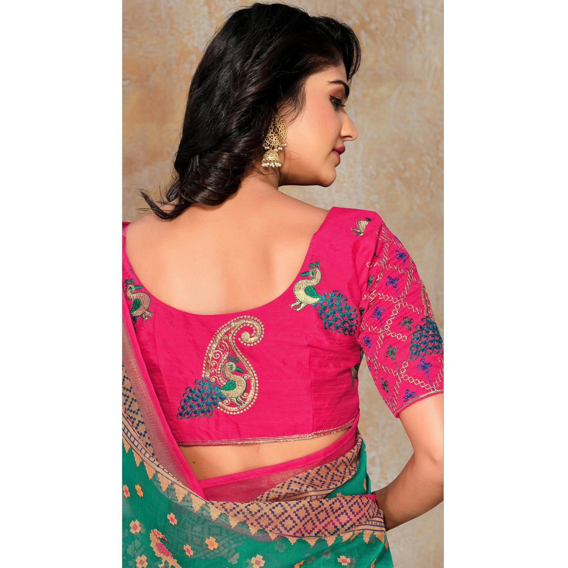 green-partywear-printed-organza-brasso-saree-131978