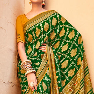 green-festive-wear-printed-silk-saree-139850