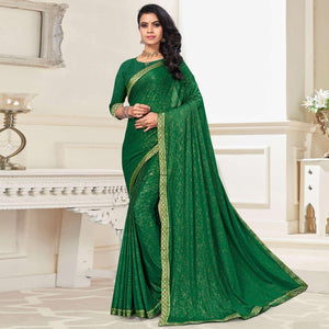 green-festive-wear-printed-with-banarasi-lace-art-silk-saree-142889
